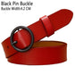 BHK™ Genuine Leather Round Ring Buckle Belt for Women