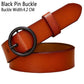 BHK™ Genuine Leather Round Ring Buckle Belt for Women