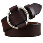 BHK™ Genuine Leather Round Ring Buckle Belt for Women