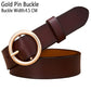 BHK™ Genuine Leather Round Ring Buckle Belt for Women