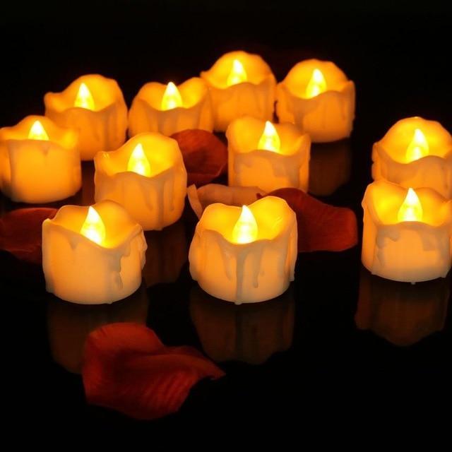 Remote Tea light Candles 12 Pieces Set