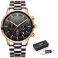 LIGE™ Black Obsidian Watch for Men
