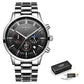 LIGE™ Black Obsidian Watch for Men
