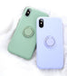 Ring Holder Silicone Case For iPhone