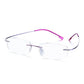 Memory Titanium Alloy Rimless Prescription Presbyopic Reading Glasses