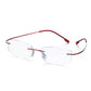 Memory Titanium Alloy Rimless Prescription Presbyopic Reading Glasses