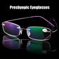 Memory Titanium Alloy Rimless Prescription Presbyopic Reading Glasses