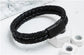 TOR- Double Layer Braided Genuine Leather Bracelet - Indigo-Temple
