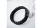 TOR- Double Layer Braided Genuine Leather Bracelet - Indigo-Temple