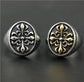 Malta -  Vintage Cross Flower Ring - Indigo-Temple