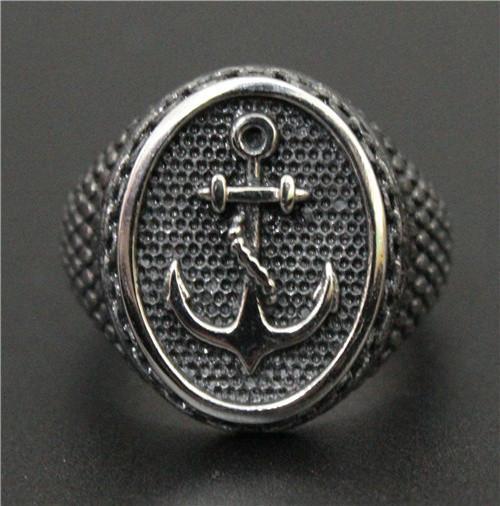 Alameda - Anchor Iron Chains Ring - Indigo-Temple