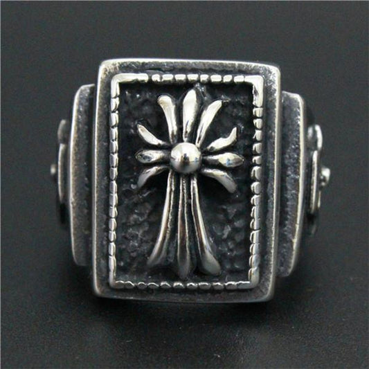Mackay- Cross Flower  Ring - Indigo-Temple