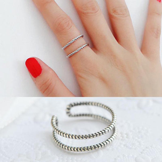 RUTH- Genuine Solid 100% 925 Sterling Silver Ring - Indigo-Temple
