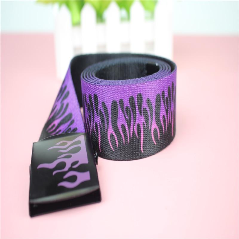 Unisex Flame Printed Belt