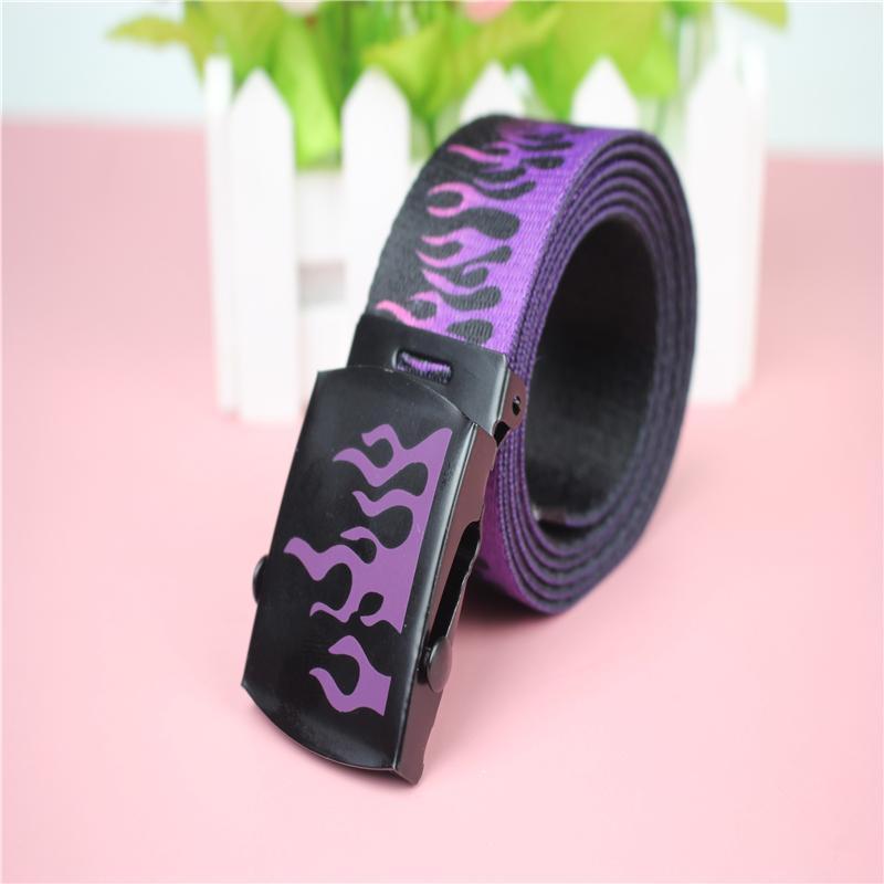 Unisex Flame Printed Belt