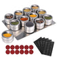 MagneticSpice™ Stainless Steel Spice Jar Set With Magnetic Base
