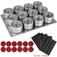 MagneticSpice™ Stainless Steel Spice Jar Set With Magnetic Base