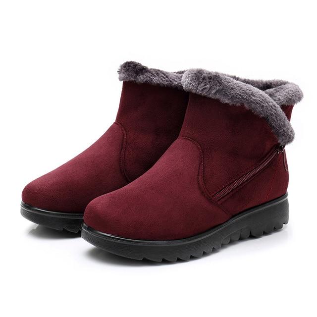 Elegant Snow Boots With Warm Fur Plush For Women