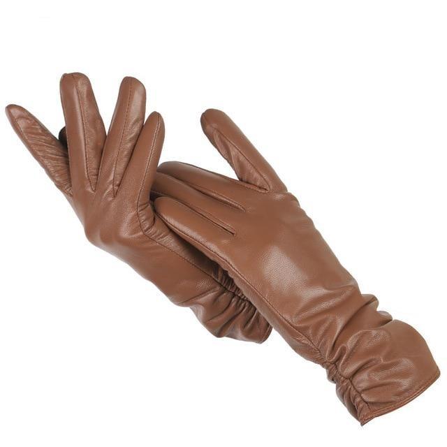 Classic Genuine Leather Gloves For Women