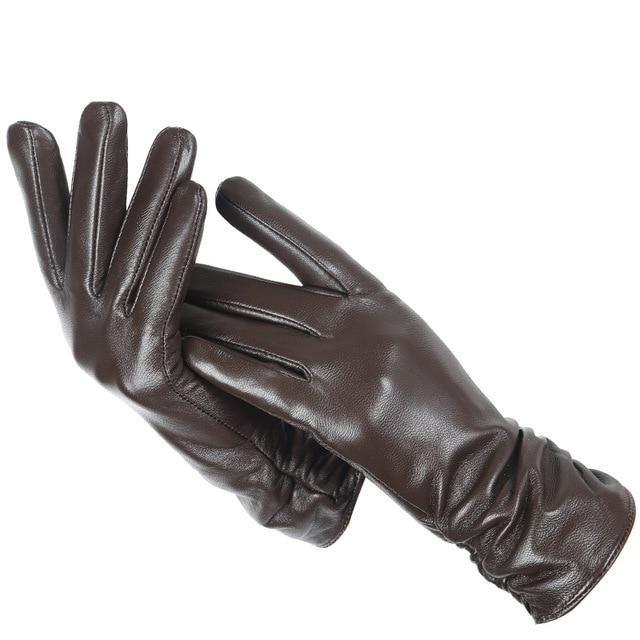 Classic Genuine Leather Gloves For Women