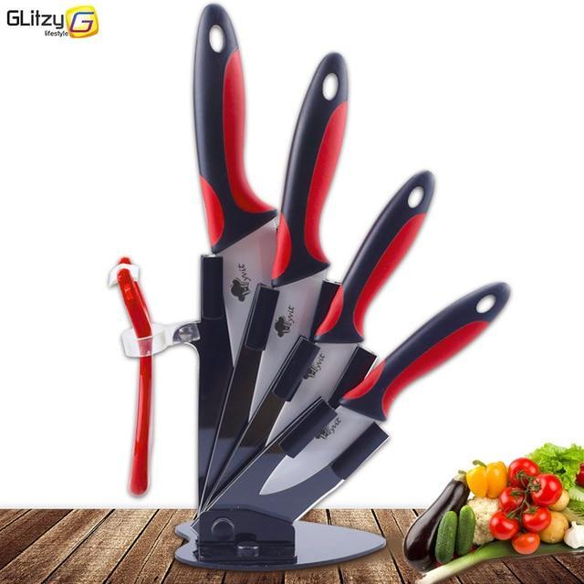 PerfectChef™ Zirconia Ceramic Knife Set & Holder