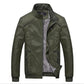 Military Slim Fit Polo bomber Jacket  (2 colors) - Indigo-Temple