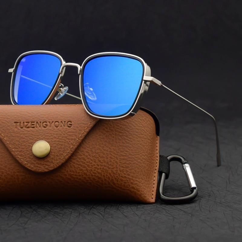 Vintage Square Metal Frame Sunglasses UV400