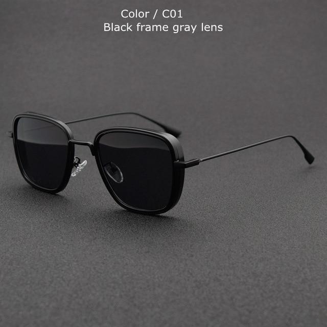 Vintage Square Metal Frame Sunglasses UV400