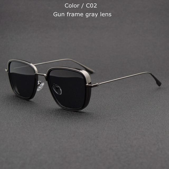 Vintage Square Metal Frame Sunglasses UV400
