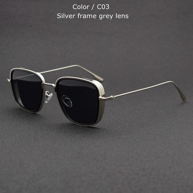 Vintage Square Metal Frame Sunglasses UV400