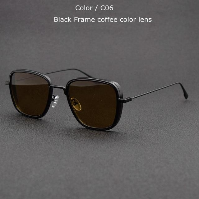Vintage Square Metal Frame Sunglasses UV400