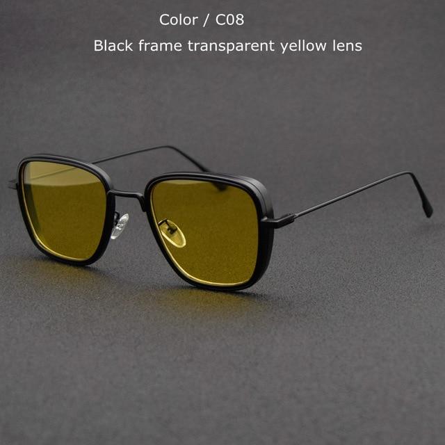 Vintage Square Metal Frame Sunglasses UV400