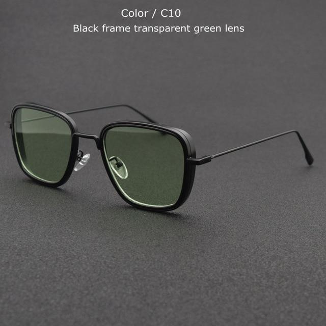 Vintage Square Metal Frame Sunglasses UV400
