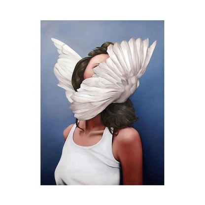 Lady Flower Art Canvas Painting