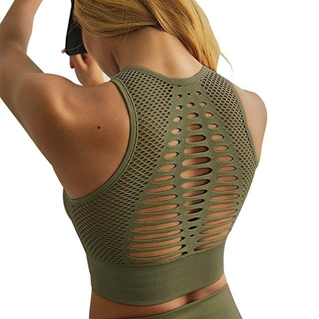 Seamless Stretchy Lifting Push-Up Sports Bra