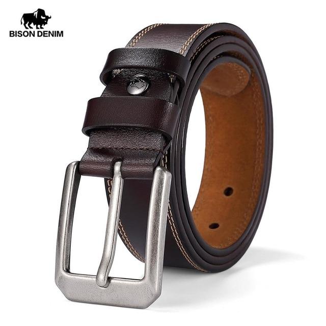 BISON DENIM™ Genuine Leather Vintage Belt For Men