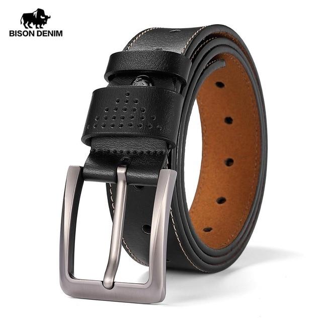 BISON DENIM™ Genuine Leather Vintage Belt For Men