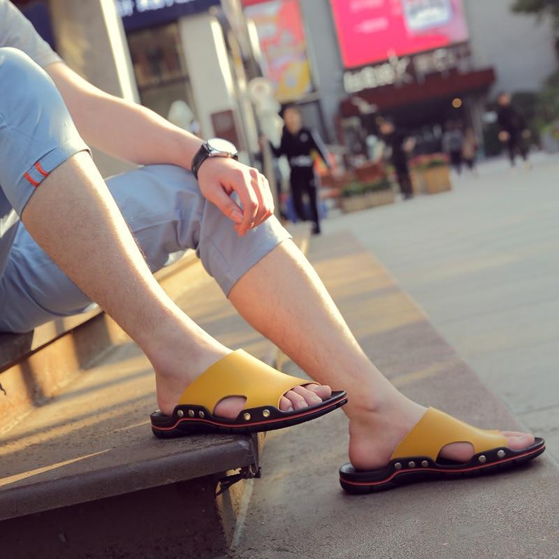 Genuine Leather Casual Sandal For Men