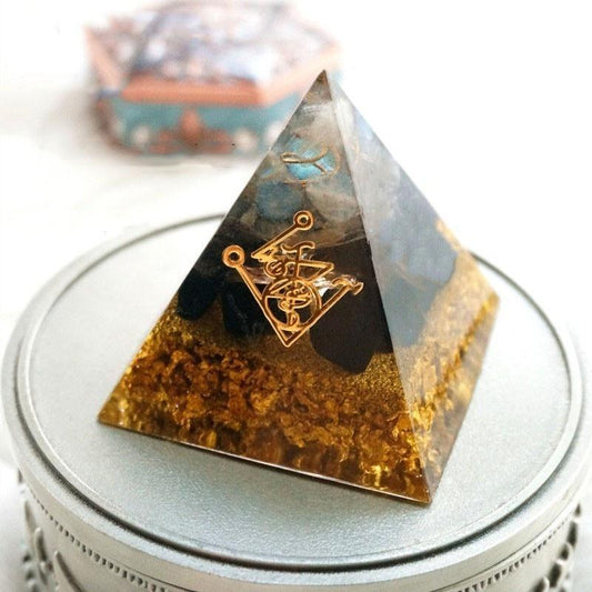 OrgonitePower™ Obsidian Orgonite Pyramid