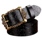 BHK™ Genuine leather Vintage Floral Pin Buckle Belt for women