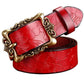 BHK™ Genuine leather Vintage Floral Pin Buckle Belt for women