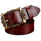 BHK™ Genuine leather Vintage Floral Pin Buckle Belt for women