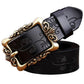BHK™ Genuine leather Vintage Floral Pin Buckle Belt for women