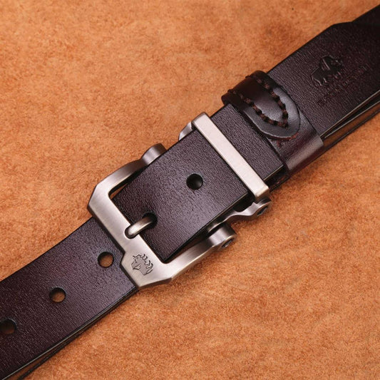 BISON DENIM™ Genuine Leather Vintage Belt For Men