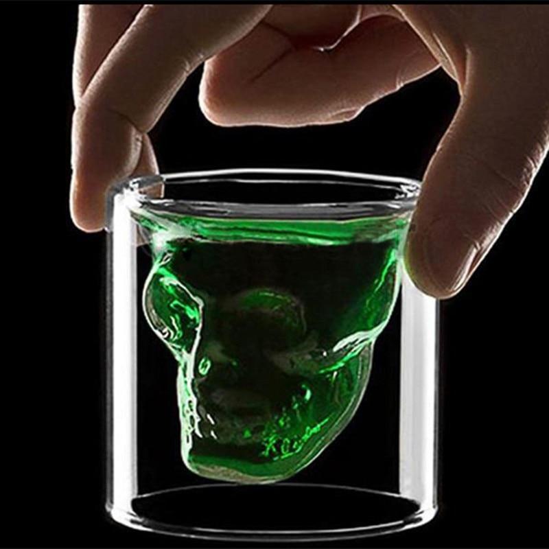 Double Wall Designer Skull Head Shot Glass 25ml-250ml ***2pcs***