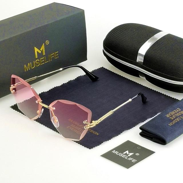 MUSELIFE™ Rimless Crystal Sunglasses For Women