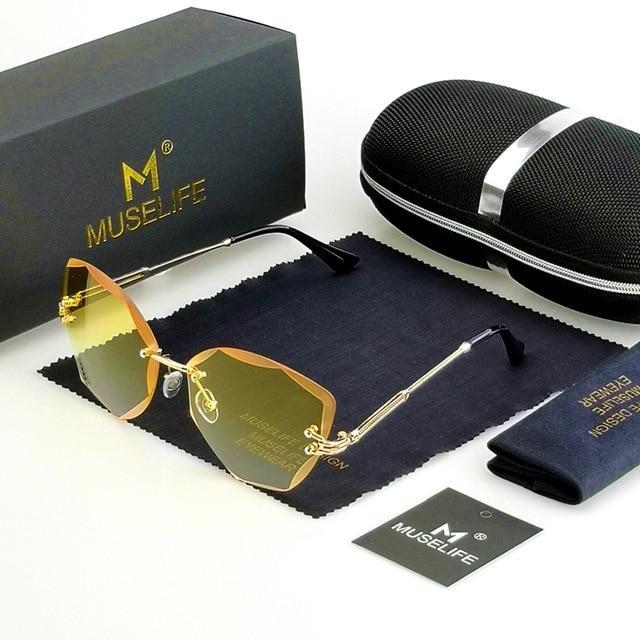 MUSELIFE™ Rimless Crystal Sunglasses For Women