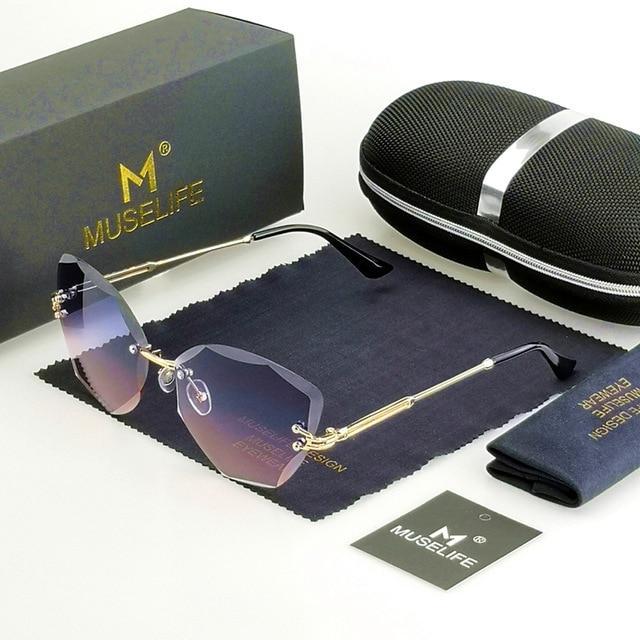 MUSELIFE™ Rimless Crystal Sunglasses For Women