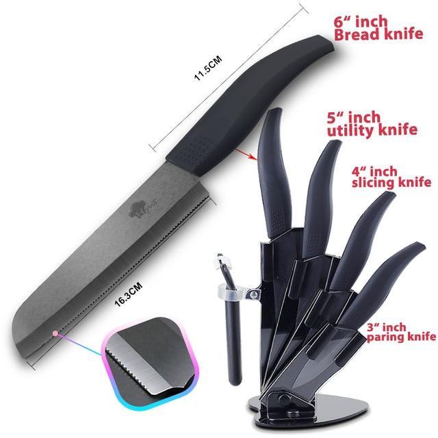 PerfectChef™ Zirconia Ceramic Knife Set & Holder