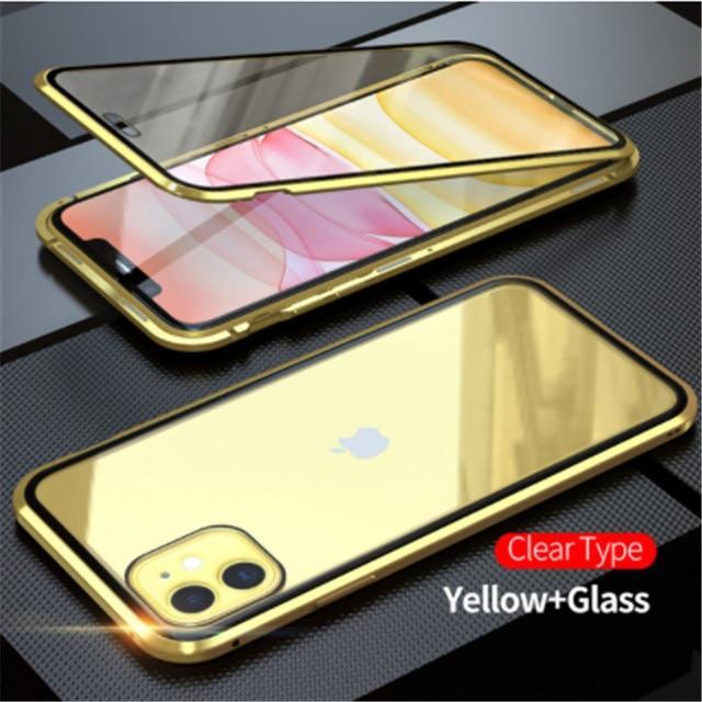 360 Degrees Tempered-Glass Magnetic Phone Case for iPhone